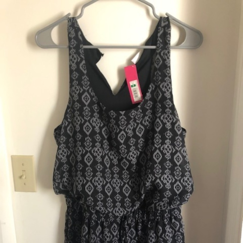 Black Patterned Romper
